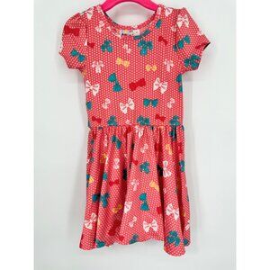 Dotdotsmile Girls Dress Size 2T Pink with Multi Color Bows New With Tags